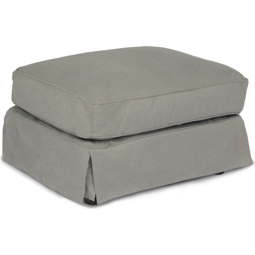 Horizon Slipcovered Ottoman in Gray Fabric