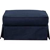 Horizon Slipcover Only for Ottoman in Navy Blue Performance Fabric