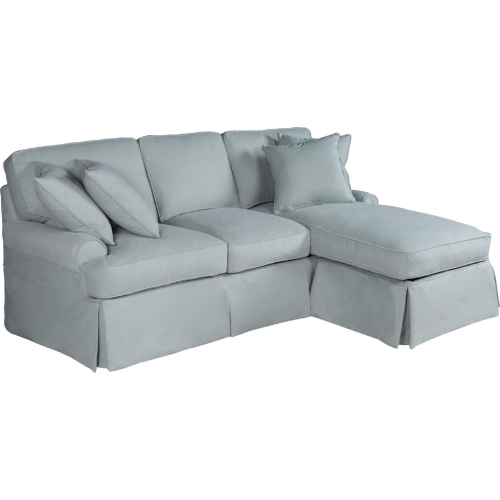 Horizon Slipcover Only for T Cushion Sectional Sofa & Chaise in Ocean Blue