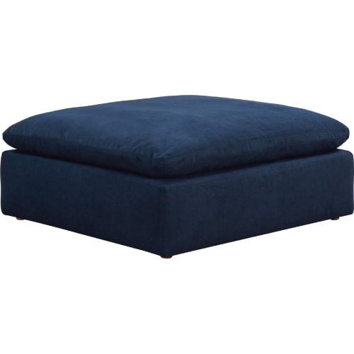 Comfy Puff Slipcover Only for Square Modular Ottoman in Navy Blue Performance Fabric