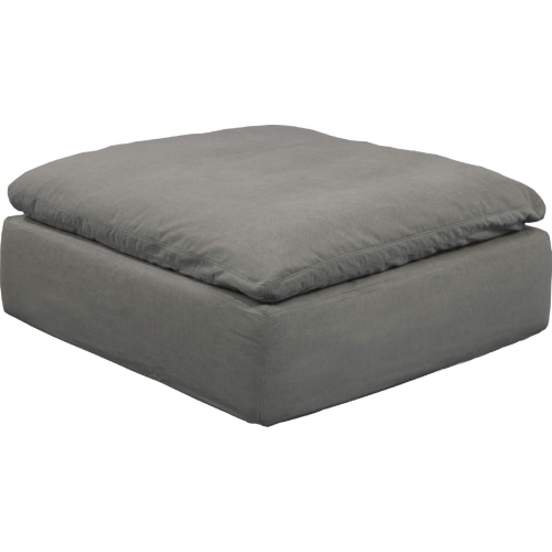 Comfy Puff Slipcover Only for Square Modular Ottoman in Gray Performance Fabric