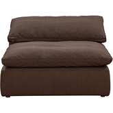 Comfy Puff Slipcover Only for Armless Modular Chair in Brown Performance Fabric