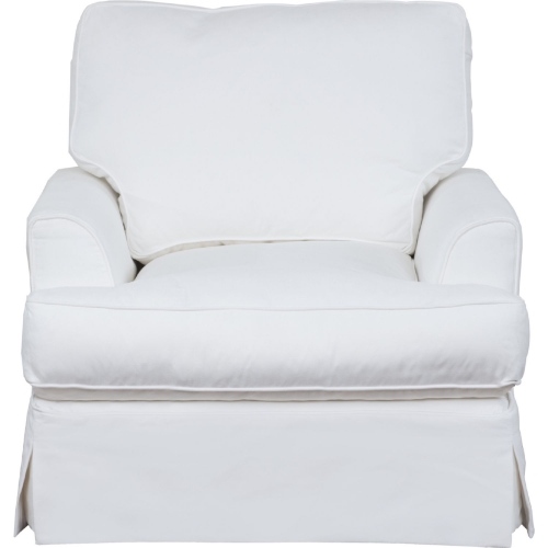 Ariana Slipcovered Accent Chair in White Performance Fabric