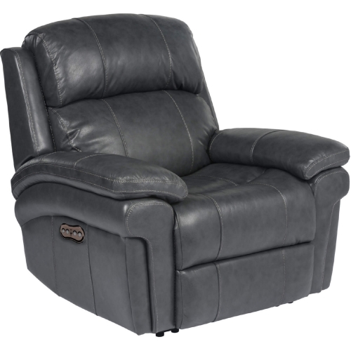 Luxe Leather Power Recliner in Gray Leather