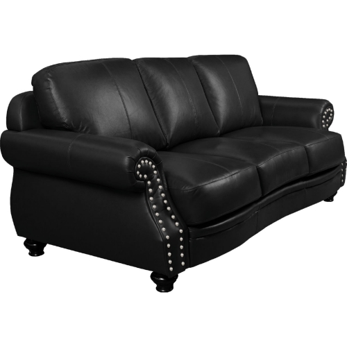 Charleston Sofa in Black Top Grain Leather