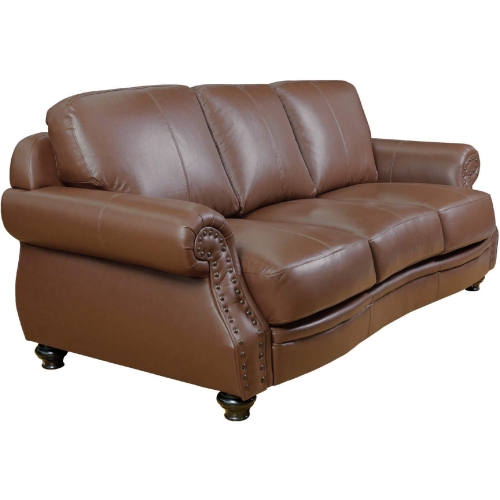 Charleston Sofa in Chestnut Brown Top Grain Leather