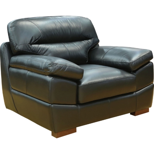 Jayson Accent Chair in Black Top Grain Leather