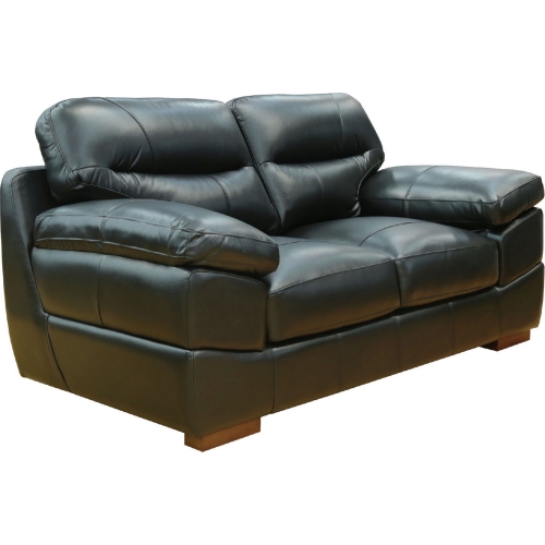 Jayson Loveseat in Black Top Grain Leather