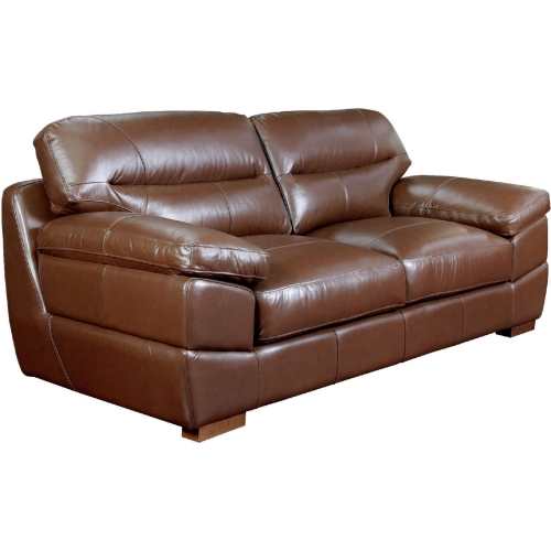 Jayson Sofa in Chestnut Brown Top Grain Leather