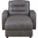 Power Reclining Chaise Lounge Chair with Charger in Gray Fabric