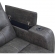 Power Reclining Chaise Lounge Chair with Charger in Gray Fabric