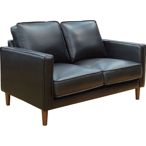 Prelude Loveseat in Black Top Grain Leather