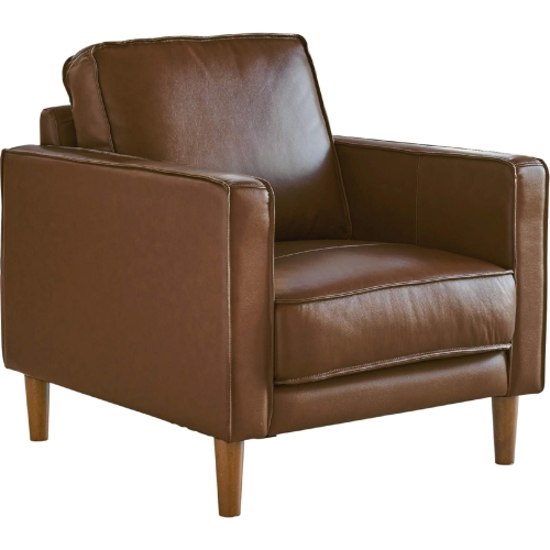 Prelude Accent Chair in Chestnut Brown Top Grain Leather