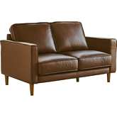 Prelude Loveseat in Chestnut Brown Top Grain Leather