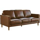 Prelude Sofa in Chestnut Brown Top Grain Leather