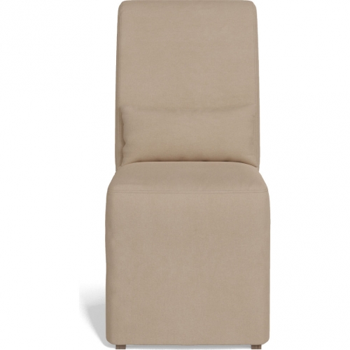 Newport Slipcover Only for Dining Chair in Tan Performance Fabric