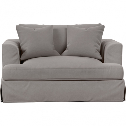 Newport Slipcover Only for Chair & A Half in Gray Performance Fabric