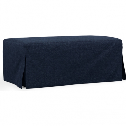 Newport Slipcover Only for 44" Wide Ottoman in Navy Blue Performance Fabric