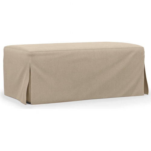 Newport Slipcover Only for 44" Wide Ottoman in Tan Performance Fabric