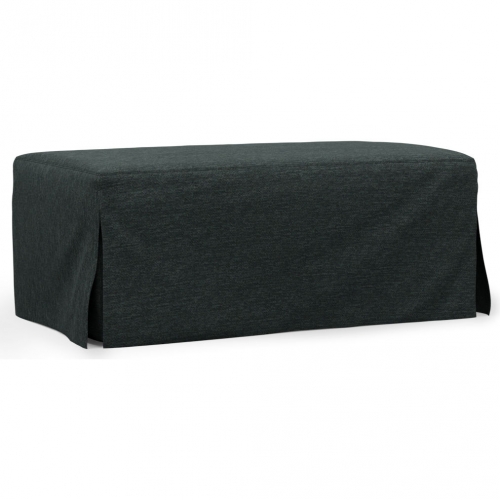 Newport Slipcover Only for 44" Wide Ottoman in Dark Gray Performance Fabric