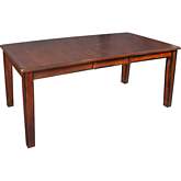 Tuscan Hills 78" Butterfly Leaf Dining Table in Tobacco Brown Wood