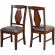 Tuscan Hills 7 Piece Dining Set in Tobacco Brown Wood & Eco Leather