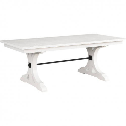 Brookhaven 80" Extention Dining Table in White Wood