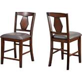 Tuscan Hills Counter Stool in Tobacco Brown Wood & Eco Leather (Set of 2)