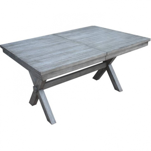 Shelter Cove 60" Extention Dining Table in Wire Brushed Gray Wood