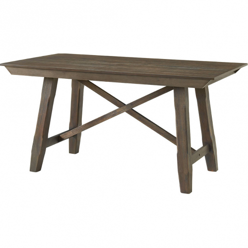 Hillcrest 72" Counter Dining Table in Wire Brushed Brown Gray Wood