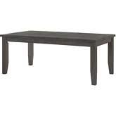 Industrial Charms 60" Extention Dining Table in Black Wood