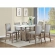 Dorset Hills 7 PC Counter Height Dining Set in White Marble Veneer, Wood & Gray Linen