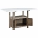 Dorset Hills 7 PC Counter Height Dining Set in White Marble Veneer, Wood & Gray Linen