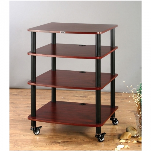 AR Series 4 Shelf Audio Rack w/ Casters in Multiple Finishes