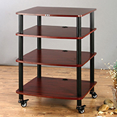 AR Series 4 Shelf Audio Rack w/ Casters in Multiple Finishes