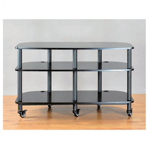 AR Series 3 Shelf TV Stand Audio Rack w/ Casters in Multiple Finishes