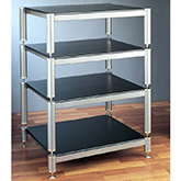 BL Series 4 Shelf Modular & Expandable Audio Rack in Multiple Finishes