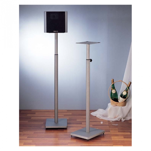 BLE Series Adjustable Height Surround Sound Speaker Stands in Black or Silver (pair)