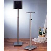 BLE Series Adjustable Height Surround Sound Speaker Stands in Black or Silver (pair)