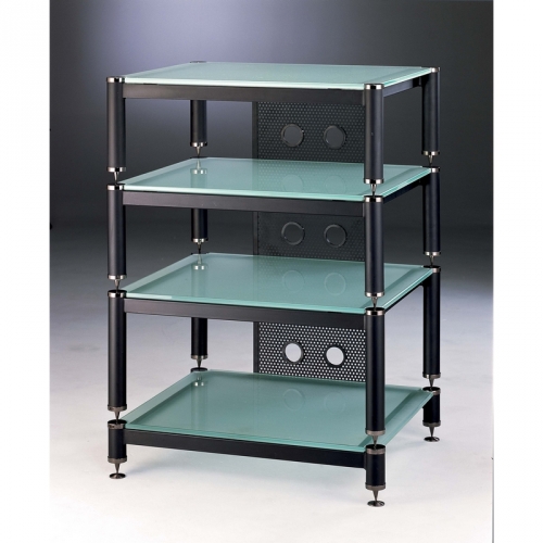 BLG Series 4 Glass Shelf Modular & Expandable Audio Rack in Multiple Finishes