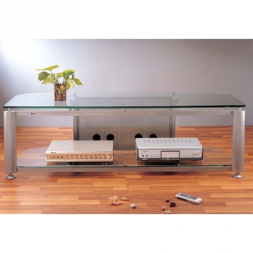 HGR Series 60" TV Stand & Audio Rack in Multiple Finishes w/ Glass Shelves