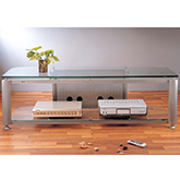 HGR Series 60" TV Stand & Audio Rack in Multiple Finishes w/ Glass Shelves