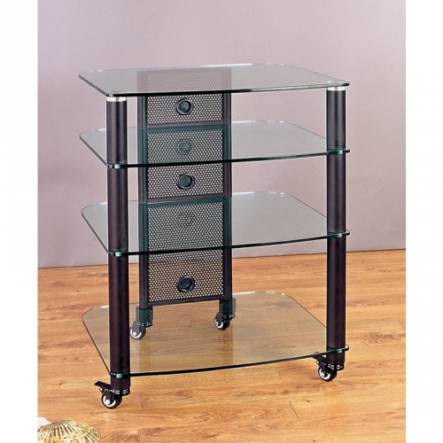 NGR 4 Shelf Audio Rack w/ Casters in Multiple Finishes