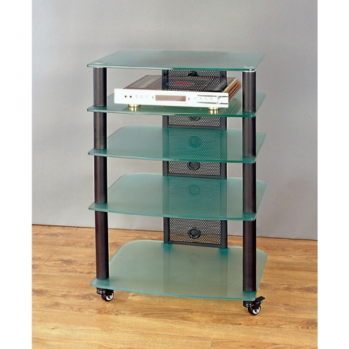 NGR 5 Shelf Audio Rack w/ Casters in Multiple Finishes