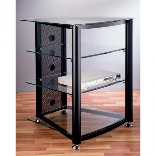 RGR Series 4 Shelf Audio Rack in Multiple Finishes & Glass Shelves