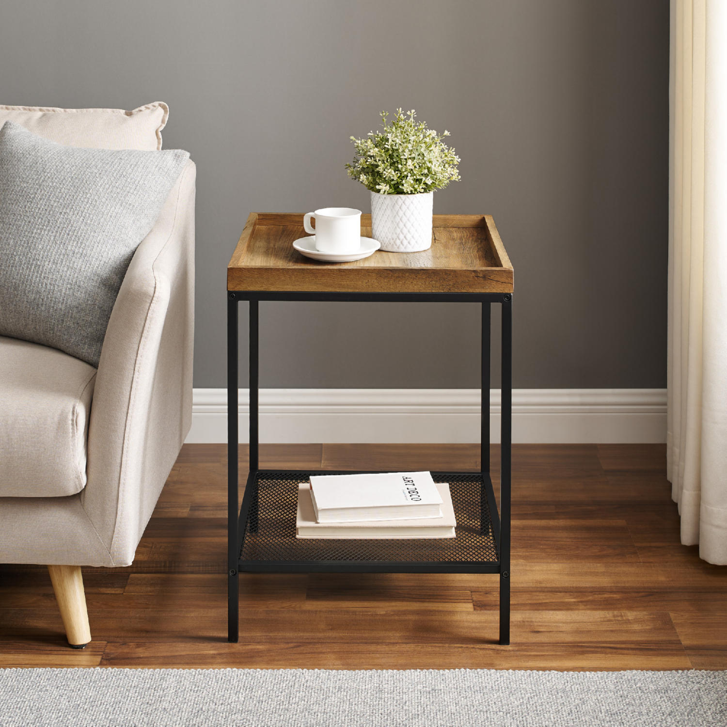 white company side table