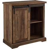 32" Modern Farmhouse Buffet or TV Stand in Rustic Oak