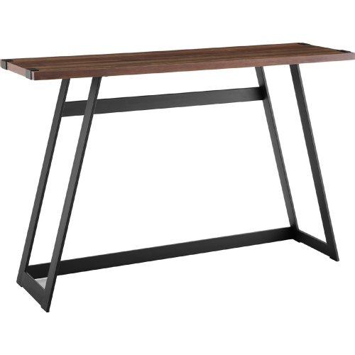 46" Modern Industrial Entryway Console Table in Dark Walnut