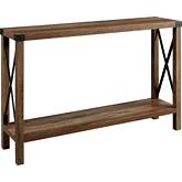 46" Rustic Farmhouse Entryway Console Table in Rustic Oak