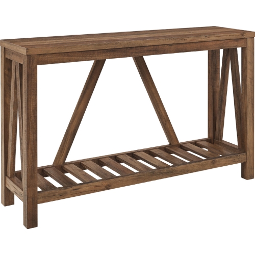 52" Rustic Entryway Console Table in Rustic Oak